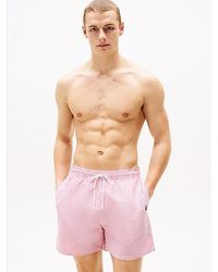 Tommy Hilfiger - Original Medium Lange Zwemshort Met Streep - Lyst