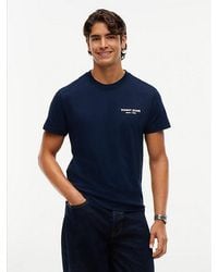Tommy Hilfiger - Tommy Jeans Linear Logo Slim Jersey T-Shirt - Lyst