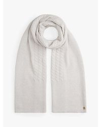Tommy Hilfiger - Chic Cable Knit Fluffy Scarf - Lyst