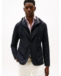 Tommy Hilfiger - Smart Casual Wool Blend Hooded Blazer - Lyst