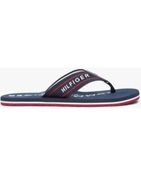 Tommy Hilfiger - Webbing Strap Logo Flip-flops - Lyst