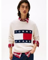 Tommy Hilfiger - Pull Chiné À Badge Drapeau En Intarsia - Lyst