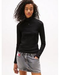 Tommy Hilfiger - Longsleeve Top Met Opstaande Hals - Lyst