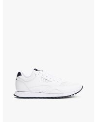 Tommy Hilfiger - Leren Sneaker Met Profielzool - Lyst