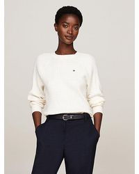 Tommy Hilfiger - Relaxed Fit Pullover Mit Mini-Zopfstrickmuster - Lyst