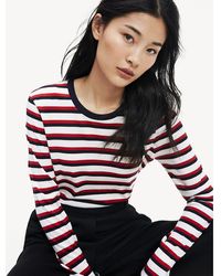 Tommy Hilfiger Essential Gestreepte Longsleeve - Rood