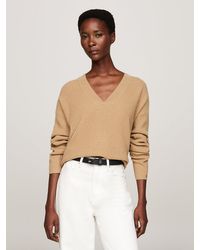 Tommy Hilfiger - V-neck Relaxed Jumper With Cashmere - Lyst