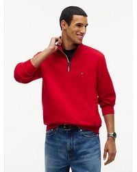 Tommy Hilfiger - Global Stripe Terry Quarter Zip Sweatshirt - Lyst