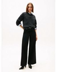 Tommy Hilfiger - 70s High Rise Wide Leg Black Jeans - Lyst