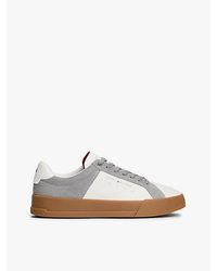 Tommy Hilfiger - Court-Sneaker Aus Leder Mit Strukturmix - Lyst