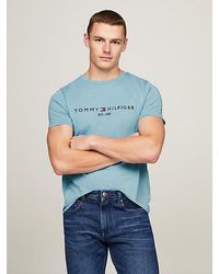 Tommy Hilfiger - Slim Fit T-Shirt mit Logo-Stickerei - Lyst