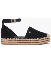 Tommy Hilfiger - Suede Ankle Strap Platform Espadrilles - Lyst