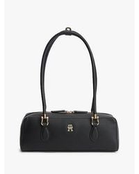 Tommy Hilfiger - Th Monogram Textured Shoulder Bag - Lyst