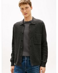 Tommy Hilfiger - Fisherman Rib-knit Coach Jacket With Wool - Lyst