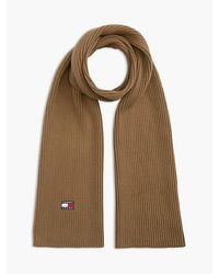 Tommy Hilfiger - Heritage Logo Rib Knit Scarf - Lyst