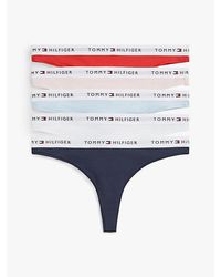 Tommy Hilfiger - Tanga (Packung, 5-St) körpernahe Passform mit elastischem Bund - Lyst
