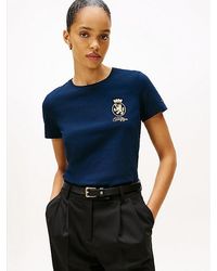 Tommy Hilfiger - Camiseta Con Escudo Th Bordado - Lyst