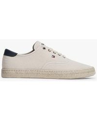 Tommy Hilfiger - Canvas Espadrille Hybrid Trainers With Linen - Lyst