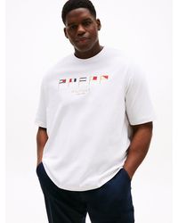 Tommy Hilfiger - T-Shirt Plus À Motif Brodé Et Col Ras-Du-Cou - Lyst