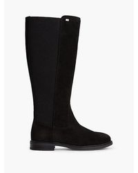 Tommy Hilfiger - Enamel Flag Suede High Chelsea Boots - Lyst