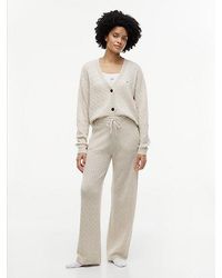 Tommy Hilfiger - Cable Knit Wide Leg Lounge Trousers - Lyst