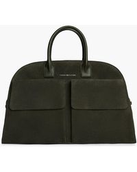 Tommy Hilfiger - Metal Logo Suede Duffel Bag - Lyst