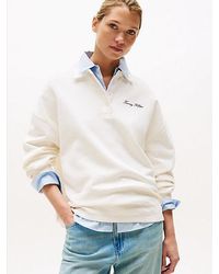 Tommy Hilfiger - Relaxed Fit Rugby-Sweatshirt Mit Logo-Stickerei - Lyst