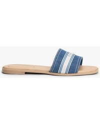 Tommy Hilfiger - Canvas Webbing Strap Mules - Lyst