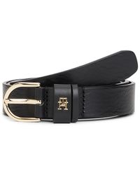 Tommy Hilfiger - Th Monogram Leather Belt - Lyst