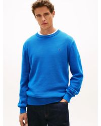 Tommy Hilfiger - Structured Yarn Dyed Crew Neck Jumper - Lyst
