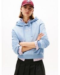 Tommy Hilfiger - Relaxed Fit Hoodie Mit Strukturiertem Logo - Lyst