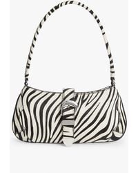 Tommy Hilfiger - Zebra Print Abstract Buckle Shoulder Bag - Lyst