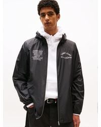 Tommy Hilfiger - Giacca A Vento Relaxed Fit Con Logo Sul Retro - Lyst