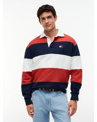Tommy Hilfiger - S Striped Medium Weight Rugby Polo With Embroidered Logo - Lyst