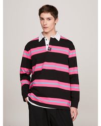Tommy Hilfiger - Rugby Stripe Casual Long Sleeve Polo - Lyst