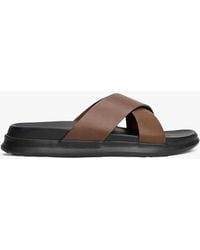 Tommy Hilfiger - Crossover Strap Leather Sandals - Lyst