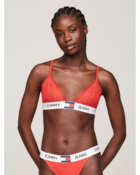 Tommy Hilfiger - Heritage Leopard Lace Unlined Triangle Bra - Lyst