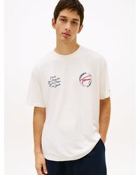 Tommy Hilfiger - Circular Back Logo Relaxed T-Shirt - Lyst