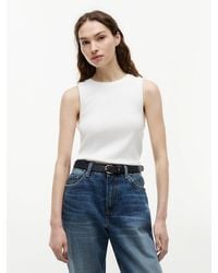 Tommy Hilfiger - Stripe Slim Crew Neck Tank Top - Lyst