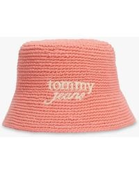 Tommy Hilfiger - Crochet Logo Embroidery Bucket Hat - Lyst