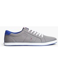 Tommy Hilfiger - Flag Canvas Trainers, Grey - Lyst