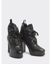 Tommy Hilfiger Laars Met Hoge Hak En Chunky Zool - Zwart