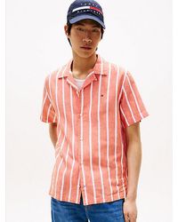 Tommy Hilfiger - Gestreiftes Regular Fit Kurzarm-Hemd - Lyst