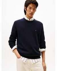 Tommy Hilfiger - Getextureerde Trui Met Geborduurde Vlag - Lyst