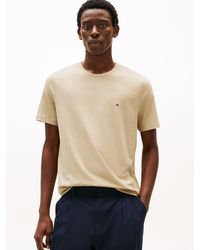 Tommy Hilfiger - T-Shirt À Col Ras-Du-Cou Et Drapeau Brodé - Lyst