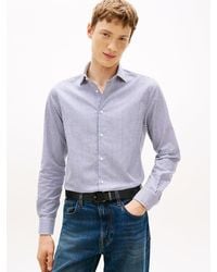 Tommy Hilfiger - New York Label Th Flex Slim Fit Stripe Shirt - Lyst