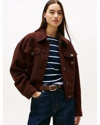 Tommy Hilfiger - Wolmix Truckerjack Met Logo - Lyst