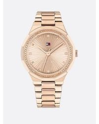 Tommy Hilfiger - Reloj De Acero Inoxidable Chapado En Oro Rosa - Lyst