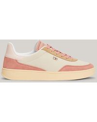 Tommy Hilfiger - Heritage Suede Colour-blocked Court Trainers - Lyst