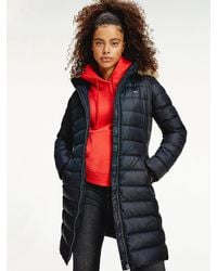Tommy Hilfiger Essential Faux Fur Hooded Down Coat - Black